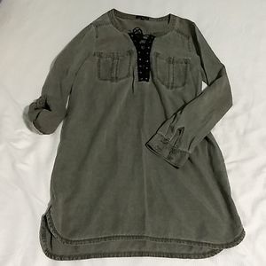 Express popover shirt dress